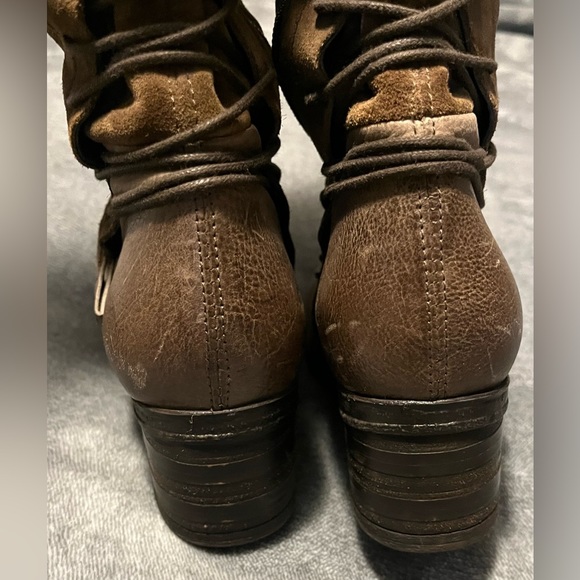 Miz Mooz Brown Lace Up Knee-High Boots - Picture 5 of 14